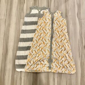 2 Burt’s Bee Baby Unisex Wearable Blanket, Swaddle Bag, Size 12-18months